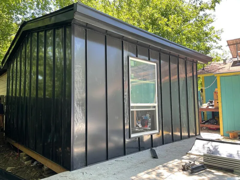 Black standing seam metal wall panels for Roof Inspection in San Mateo